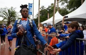 Florida Gators quarterback Emory Jones at Gator Walk before the Samford game-1280x853