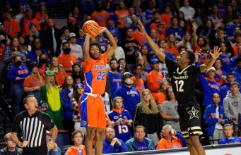 Florida Gators guard Tyree Appleby shoots against Vanderbilt-1280x1024