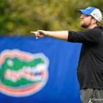 Defensive coordinator Patrick Toney coaching practice- 1024x683