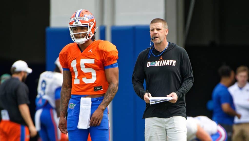 Head coach Billy Napier and quarterback Anthony Richardson-1280x853