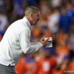 Florida Gators head coach Billy Napier coaches the Orange and Blue game.-1024x683