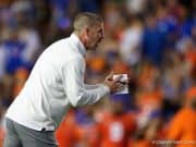 Florida Gators head coach Billy Napier coaches the Orange and Blue game.-1024x683