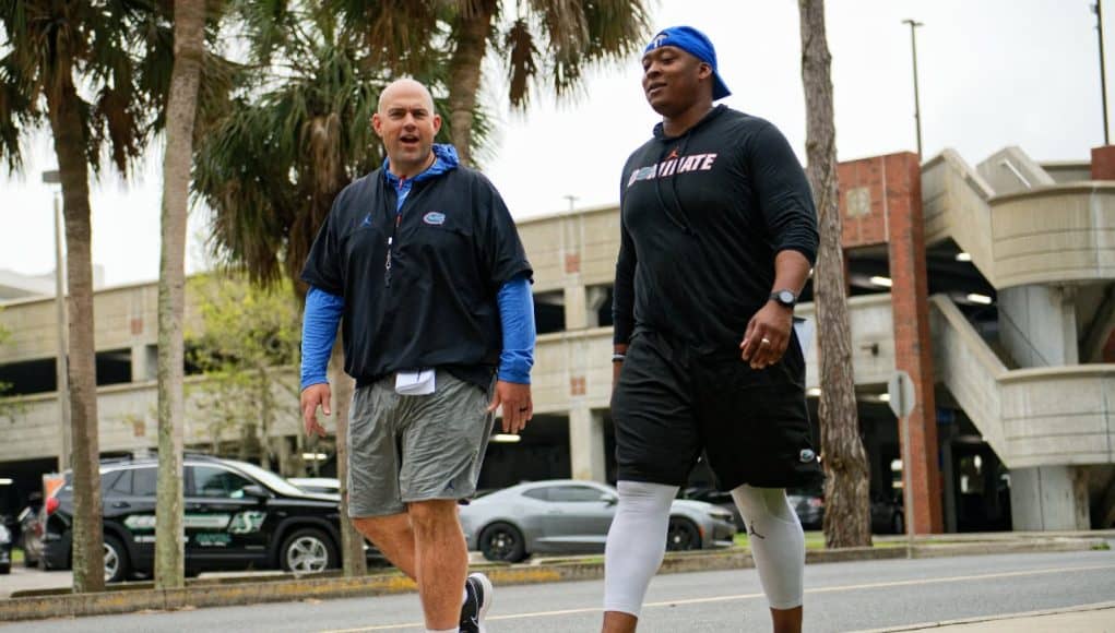 Florida Gators offensive line coaches Rob Sale and Darnell Stapleton.- 1280x853