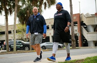 Florida Gators offensive line coaches Rob Sale and Darnell Stapleton.- 1280x853