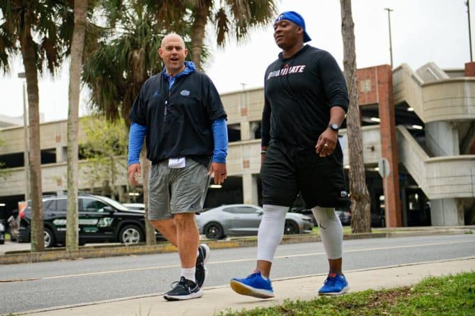 Florida Gators offensive line coaches Rob Sale and Darnell Stapleton.- 1280x853