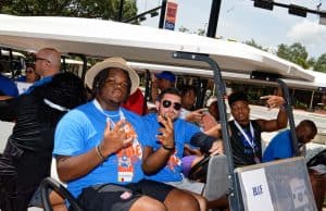 Defensive lineman Kayden McDonald at the Gators cookout-1280x853