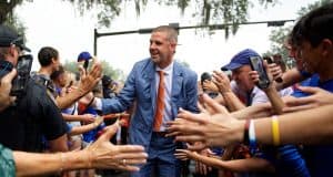 Florida Gators head coach Billy Napier during his first Gator Walk before the Utah game-1280x853
