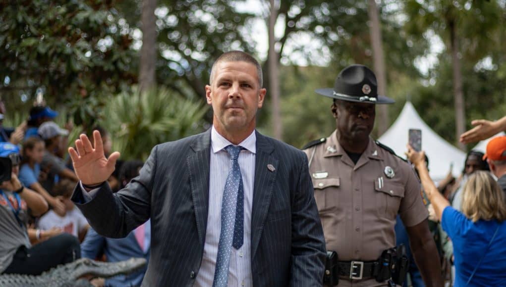 Florida Gators head coach Billy Napier at Gator Walk- 1280x853