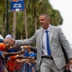 Florida Gators head coach Billy Napier at Gator Walk before the Kentucky game-1280x1072
