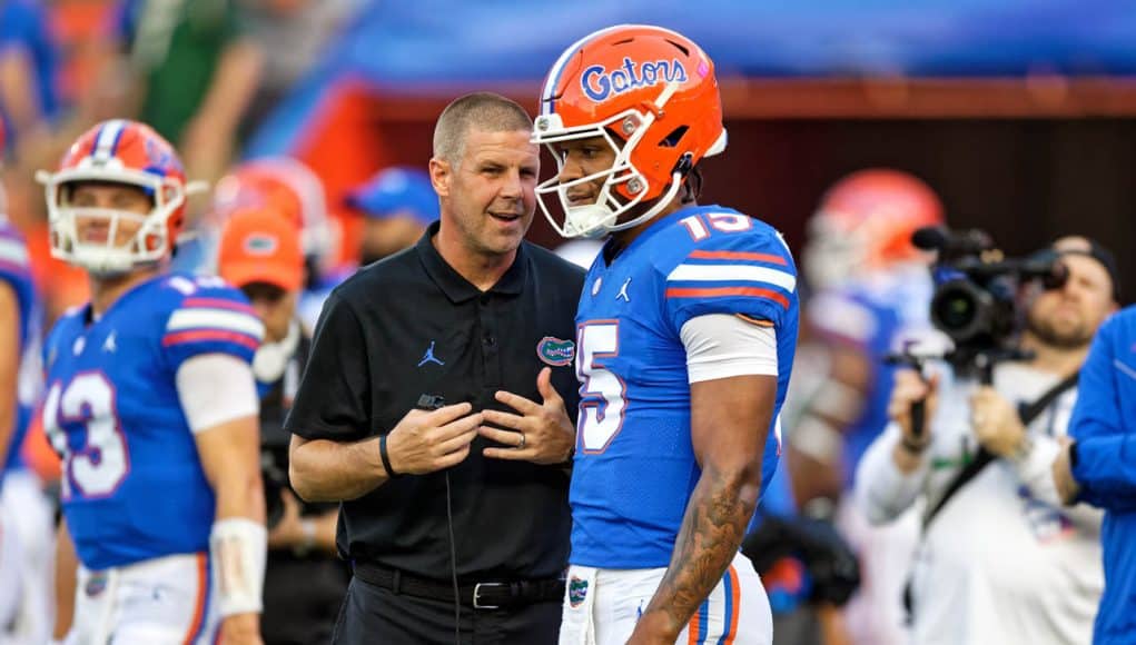 Florida Gators head coach Billy Napier and quarterback Anthony Richardson- 1280x853