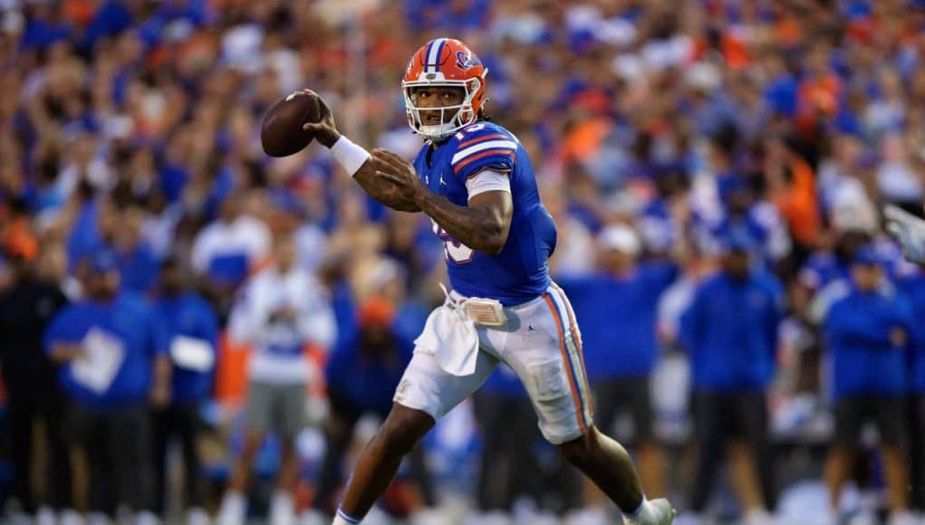 Florida Gators quarterback Anthony Richardson throws against Utah.-1280x853