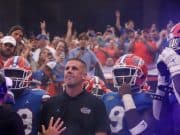 Florida Gators head coach Billy Napier and the team enter the Swamp before Kentucky- 1280x886