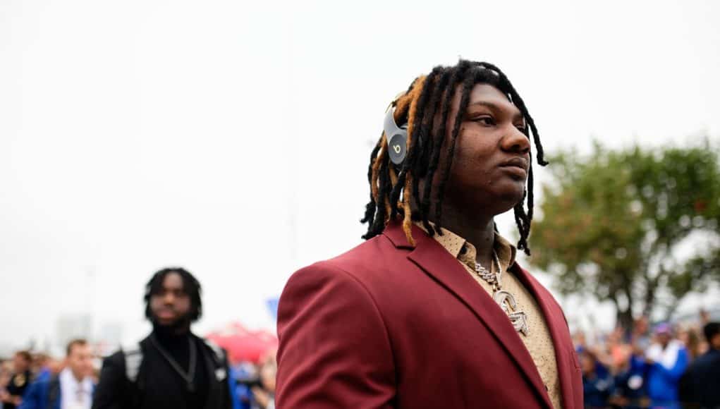 Florida Gators defensive lineman Gervon Dexter at Gator Walk before UGA-1280x853