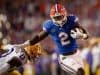Florida Gators running back Montrell Johnson Jr scores against LSU- 1280x853