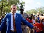 Florida Gators head coach Billy Napier at Gator Walk before the South Carolina game- 1280x853