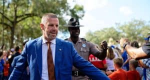 Florida Gators head coach Billy Napier at Gator Walk before the South Carolina game- 1280x853