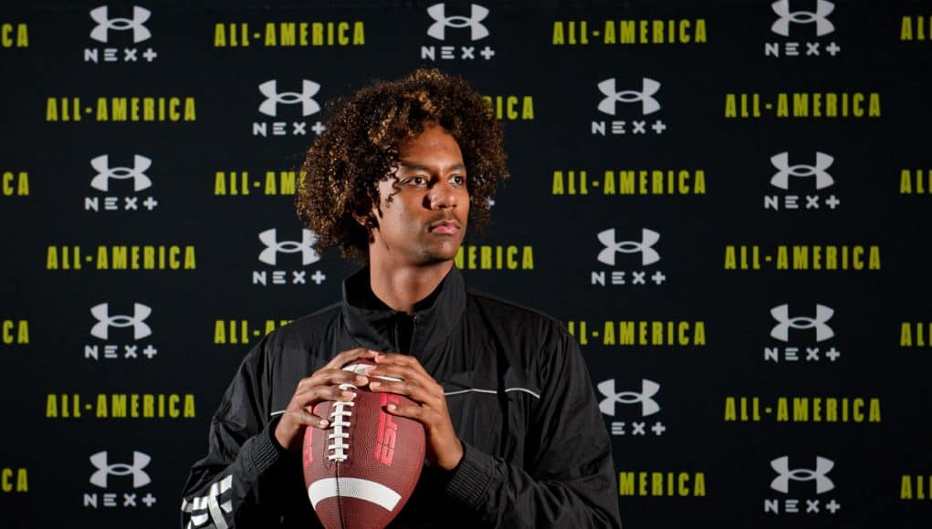 Florida Gators quarterback Jaden Rashada at the Under Armour All-American game- 1280x853