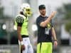 Florida Gators Football signee quarterback Jaden Rashada talks with his Team Speed coach-1280x853