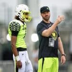 Florida Gators Football signee quarterback Jaden Rashada talks with his Team Speed coach-1280x853