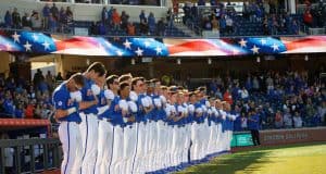 The Florida Gators baseball team prepares for action against Charleston Southern in Gainesville- 1280x853
