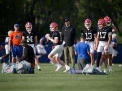 Florida Gators quarterback Graham Mertz during spring practice- 1280x853