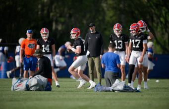 Florida Gators quarterback Graham Mertz during spring practice- 1280x853