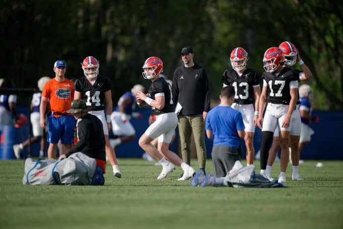 Florida Gators quarterback Graham Mertz during spring practice- 1280x853