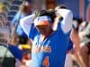 Florida Gators softball 3B Charla Echols prepares for the Bowling Green game- 1280x853