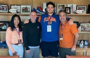 Offensive lineman Fletcher Westphal visiting the Florida Gators- 1144x796
