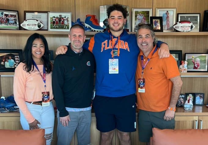 Offensive lineman Fletcher Westphal visiting the Florida Gators- 1144x796