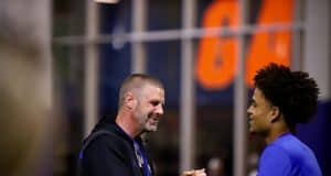 Florida Gators receiver commit Izaiah Williams with Billy Napier- 1280x853