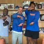 Offensive lineman Mike Williams with Billy Napier- 1417x899