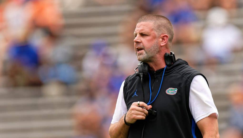 Florida Gators head coach Billy Napier during fall camp in the Swamp- 1280x853
