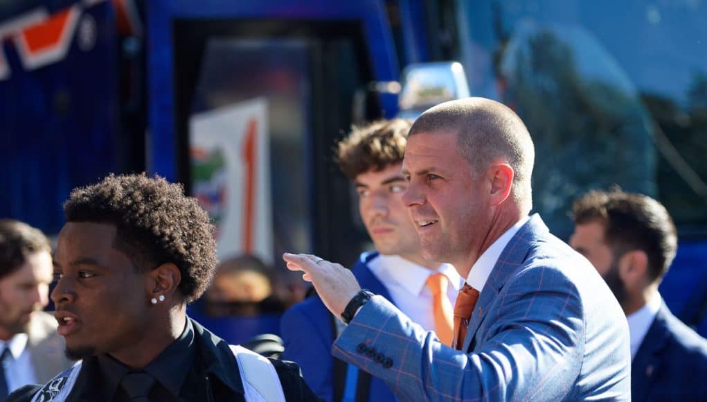 Florida Gators head coach Billy Napier at Gator Walk before the McNeese State- 1280x853