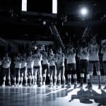 Florida Gators volleyball during introductions- 1280x1024