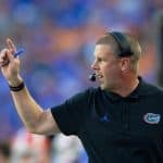 Florida Gators head coach Billy Napier coaches against Tennessee- 1280x853