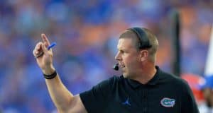 Florida Gators head coach Billy Napier coaches against Tennessee- 1280x853