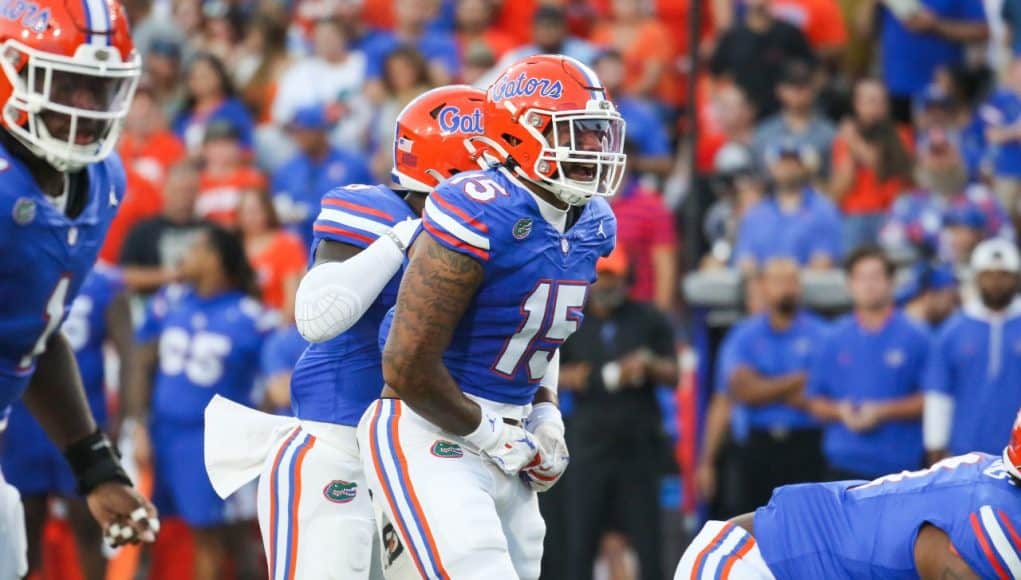 Florida Gators linebacker Derek Wingo against Charlotte.- 1280x853