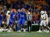 Florida Gators safety Jordan Castell and linebacker Scooby Williams celebrate a tackle against Tennessee- 1280x853