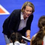 Florida Gators volleyball head coach Mary Wise coaches against LSU- 1280x853