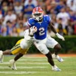 Running back Montrell Johnson runs against McNeese- 1280x853