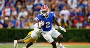 Running back Montrell Johnson runs against McNeese- 1280x853