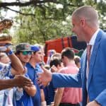 Florida Gators head coach Billy Napier before the Vanderbilt game during Gator Walk-1280x853