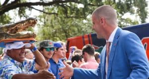 Florida Gators head coach Billy Napier before the Vanderbilt game during Gator Walk-1280x853