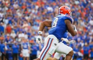 Florida Gators tight end Arlis Boardingham scores against the Vanderbilt Commodores on homecoming- 1280x853