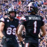 Florida Gators receiver Ricky Pearsall scores against Arkansas- 1280x853