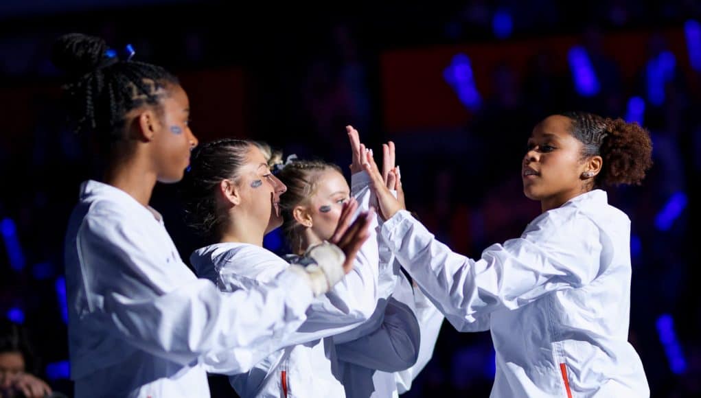 The Florida Gators are introduced before the LSU Tigers meet- 1280x853