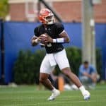 Florida Gators quarterback DJ Lagway at Saturday's spring practice- 1280x853