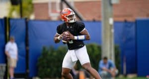 Florida Gators quarterback DJ Lagway at Saturday's spring practice- 1280x853