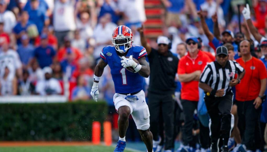 Florida Gators running back Montrell Johnson runs against Miami.- 1280x853